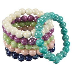 Pearlized Stretch Bracelets - Assorted Colors